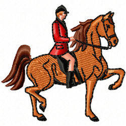 Horseback Riding Embroidery Design 8